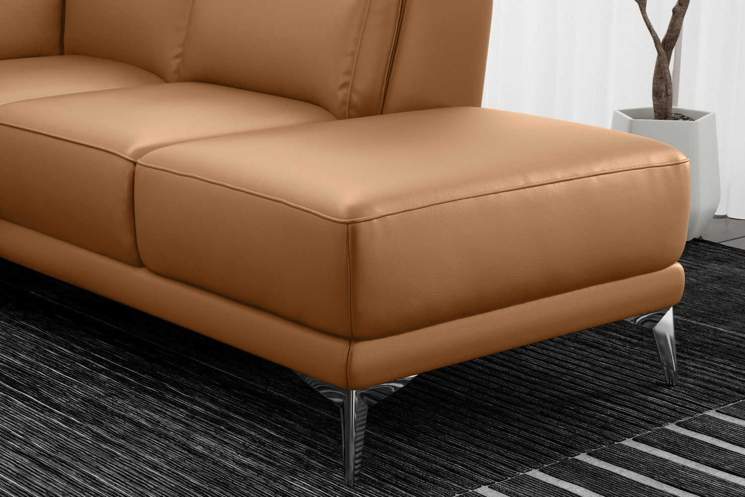 Pista Leather Reclining Sectional Sofa