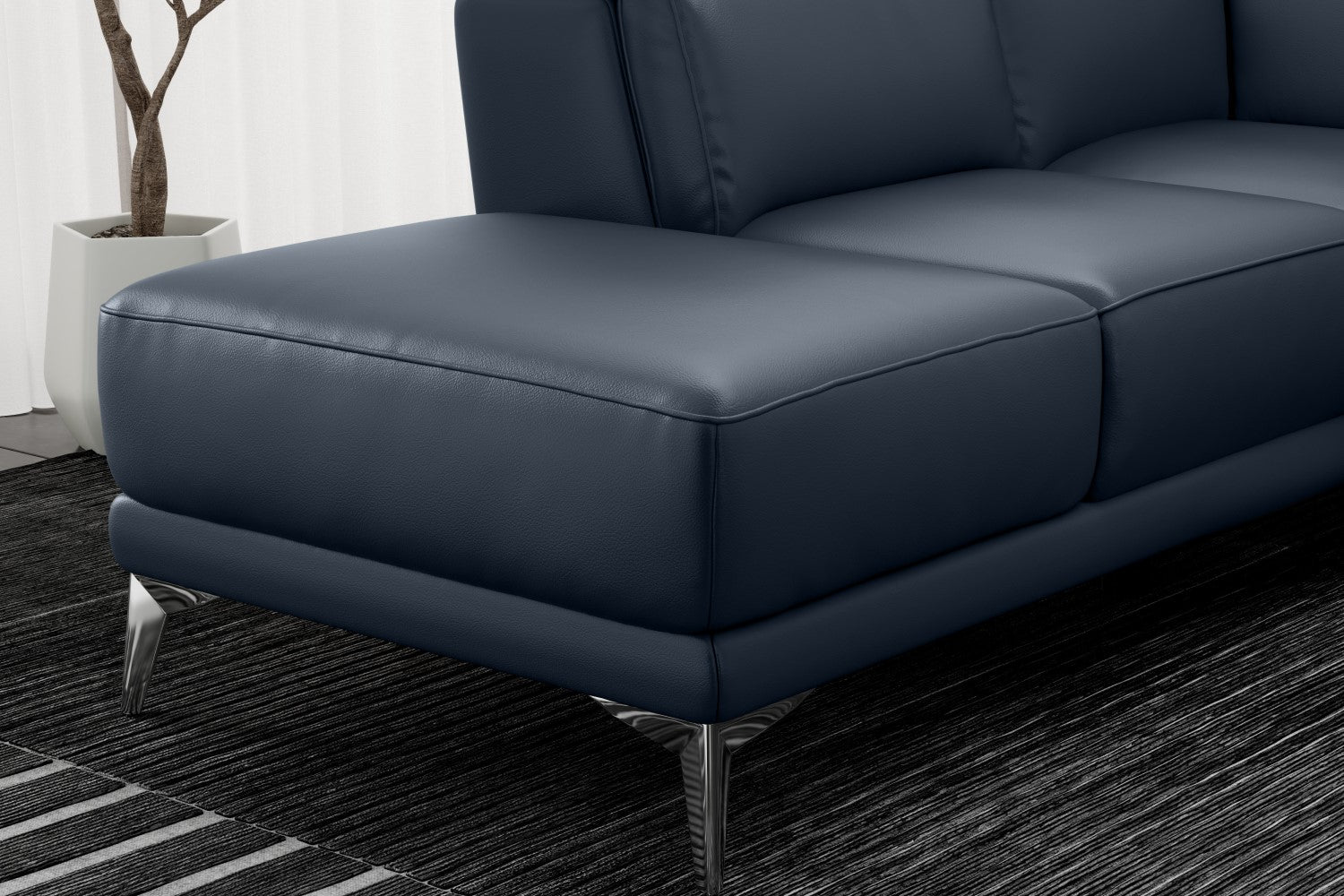 Pista Leather Reclining Sectional Sofa