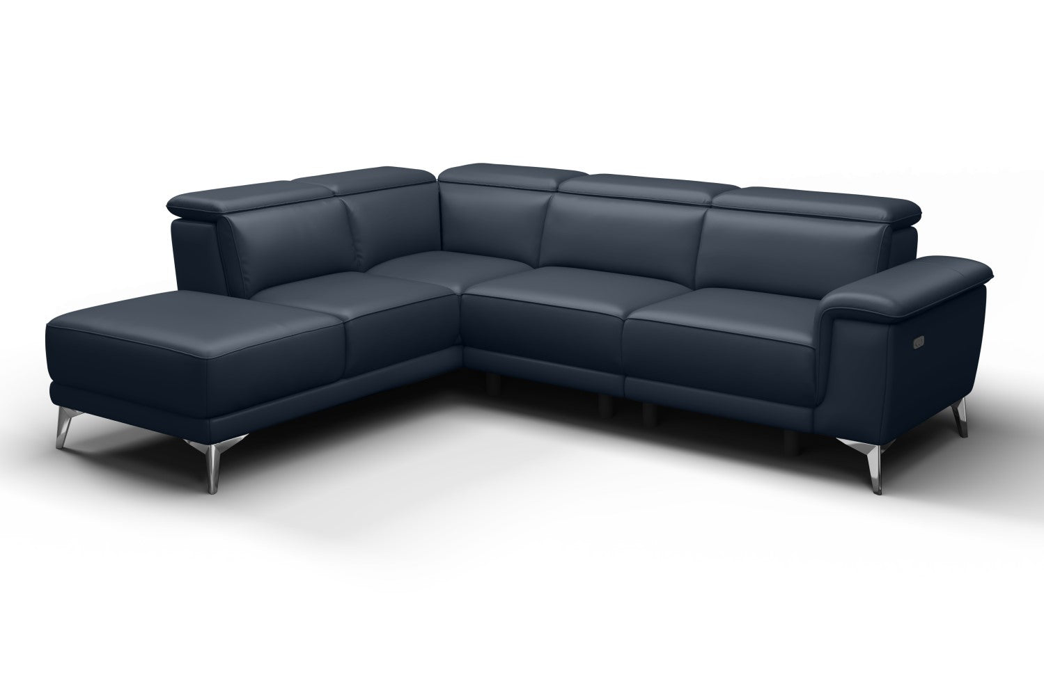 Pista Leather Reclining Sectional Sofa