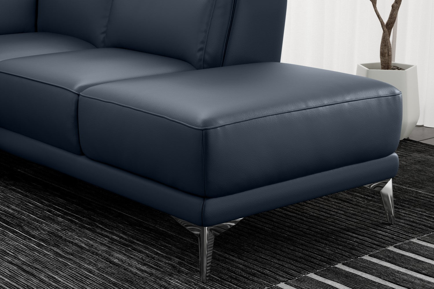 Sofá seccional reclinable de cuero Pista