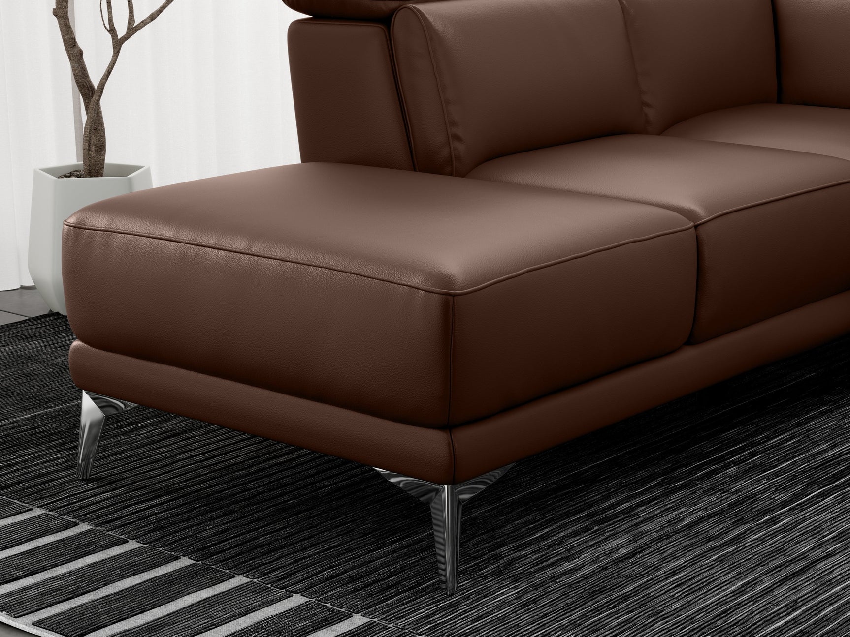 Sofá seccional reclinable de cuero Pista