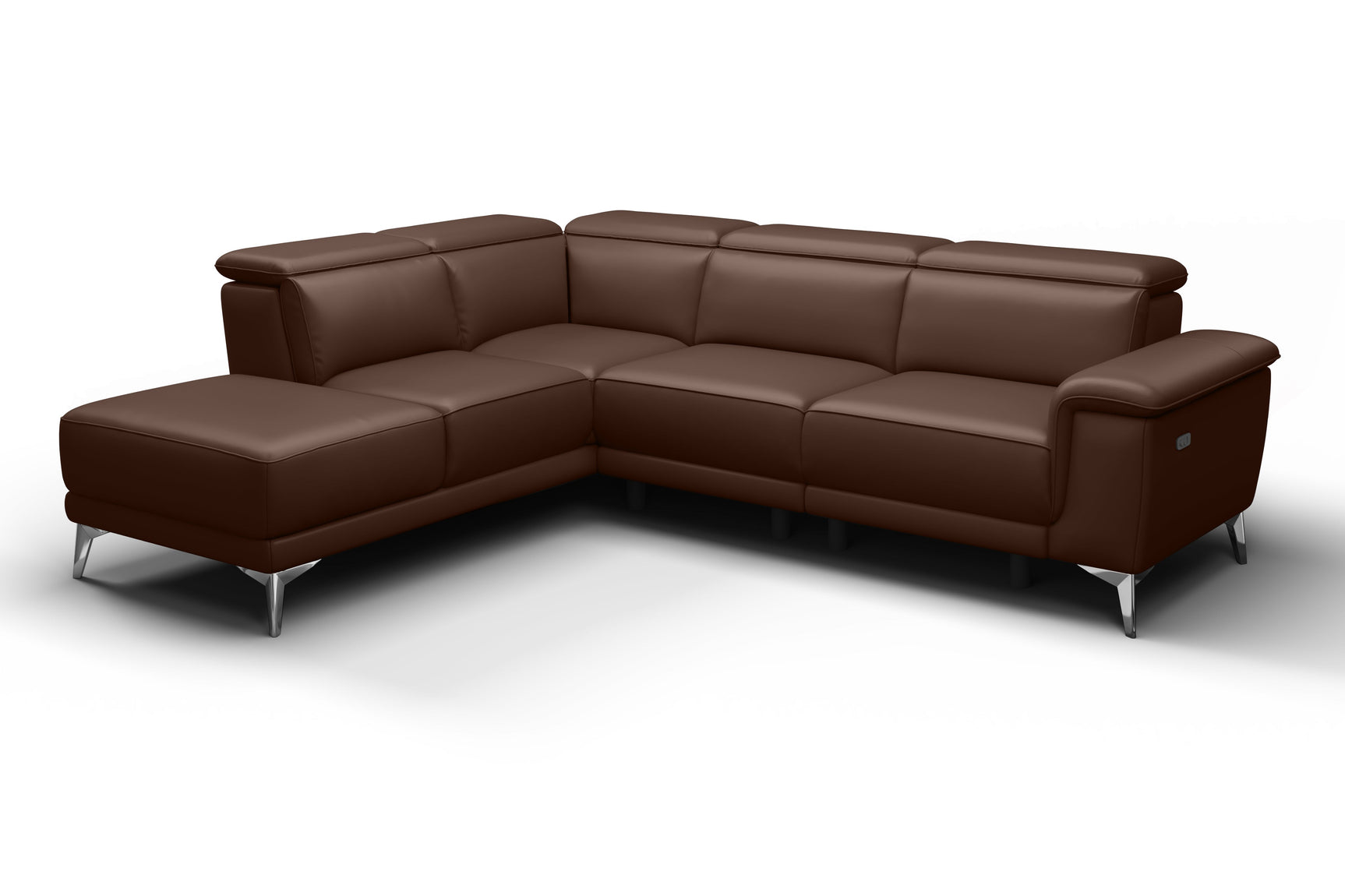 Sofá seccional reclinable de cuero Pista