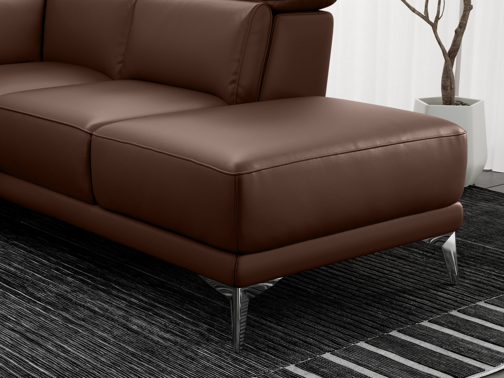 Sofá seccional reclinable de cuero Pista