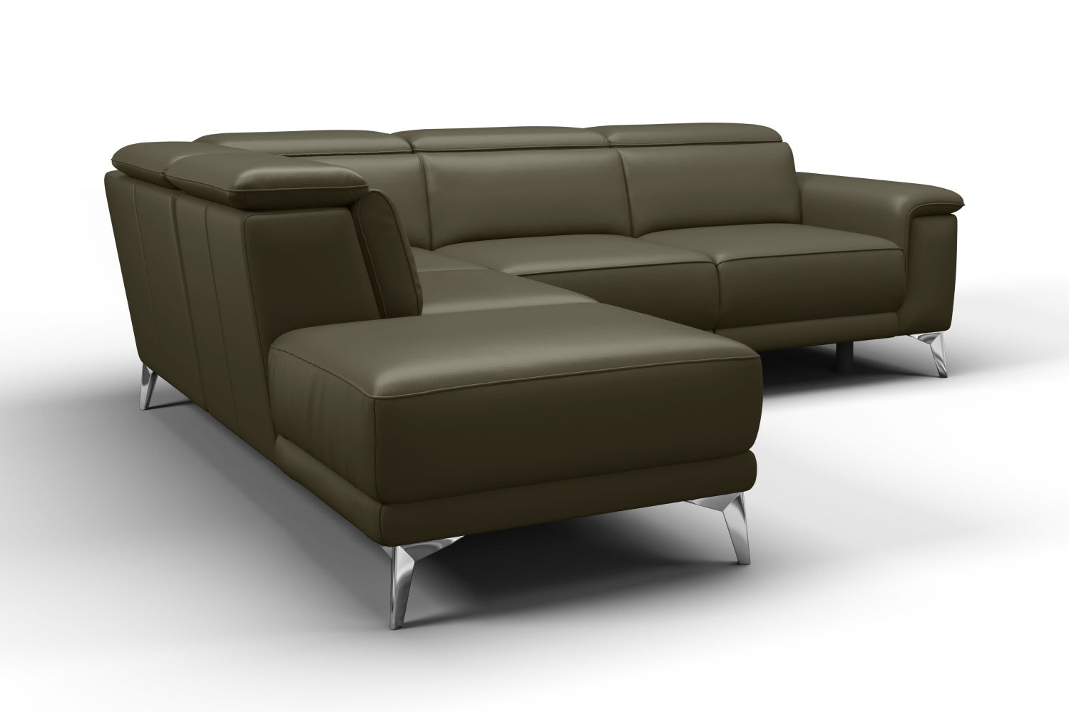 Pista Leather Reclining Sectional Sofa