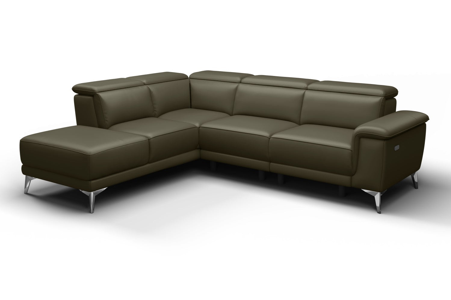 Pista Leather Reclining Sectional Sofa