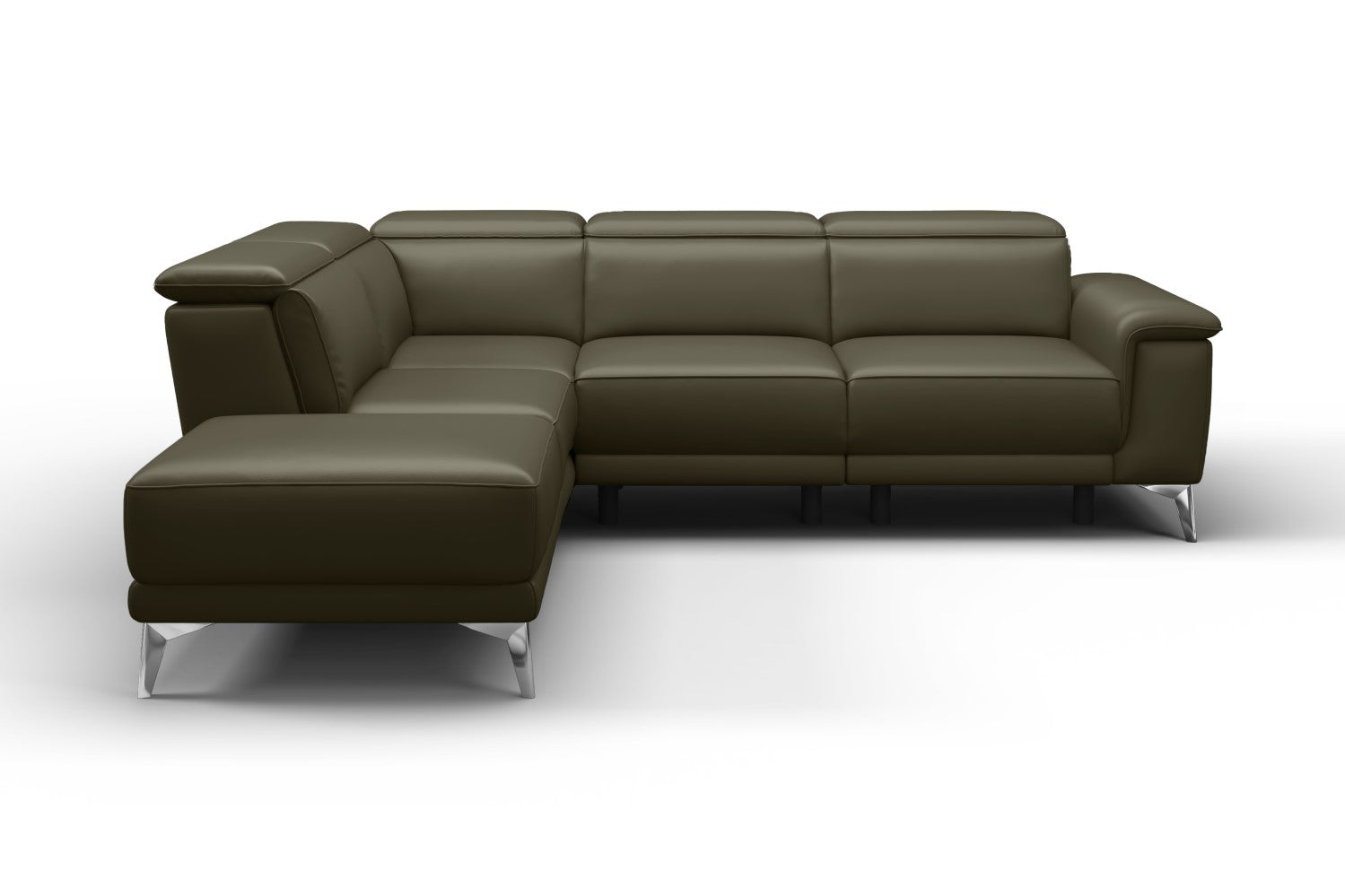 Pista Leather Reclining Sectional Sofa