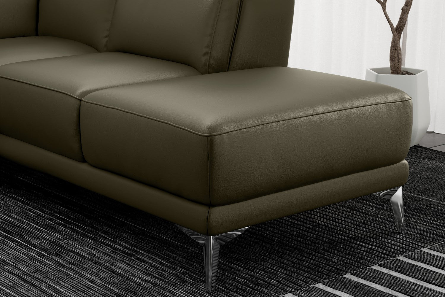 Sofá seccional reclinable de cuero Pista