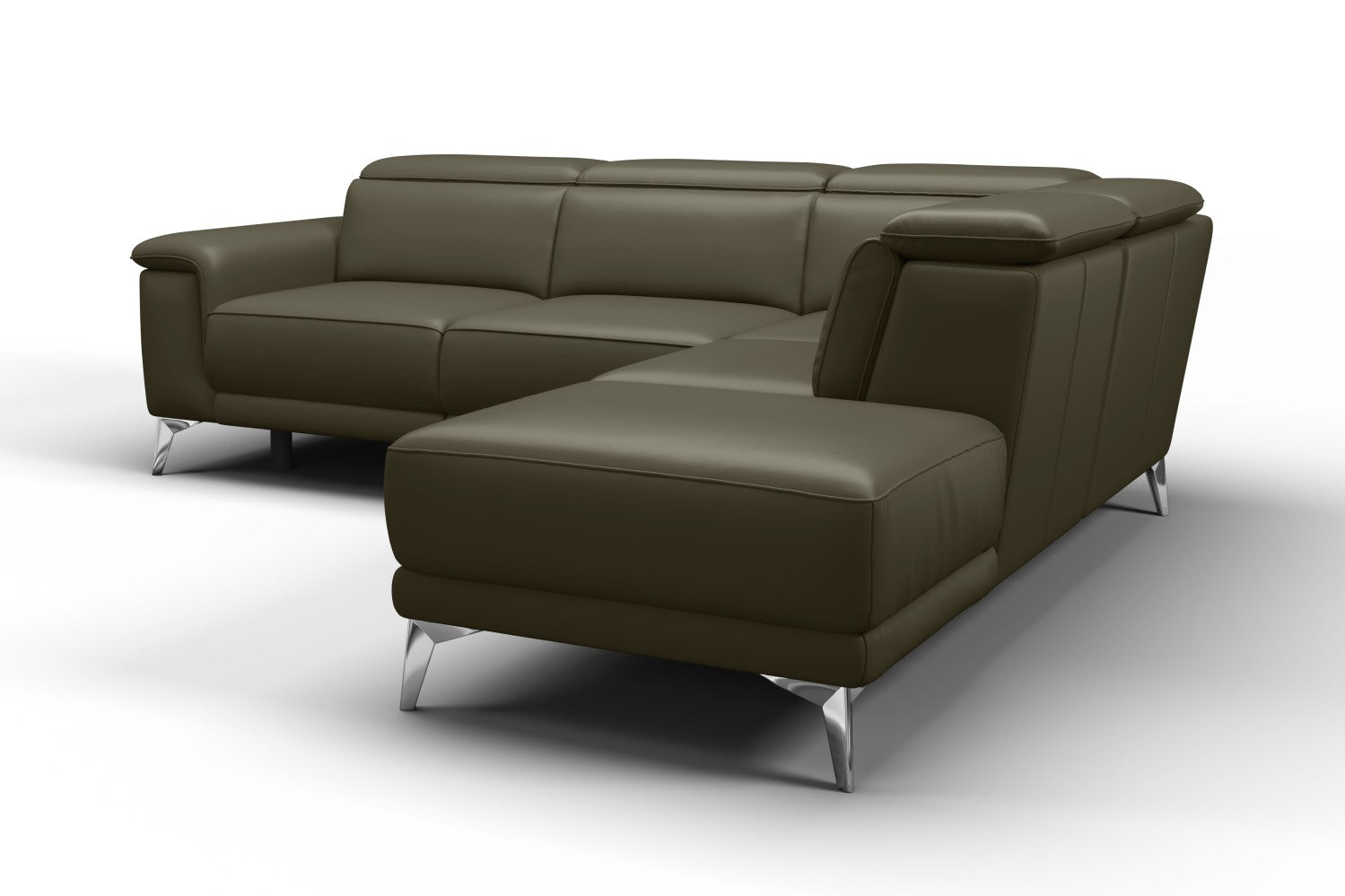 Pista Leather Reclining Sectional Sofa