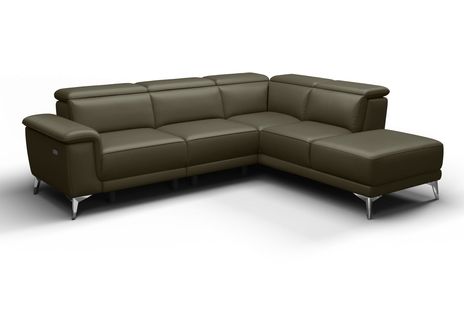 Pista Leather Reclining Sectional Sofa