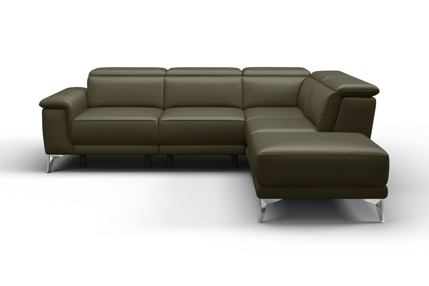 Pista Leather Reclining Sectional Sofa