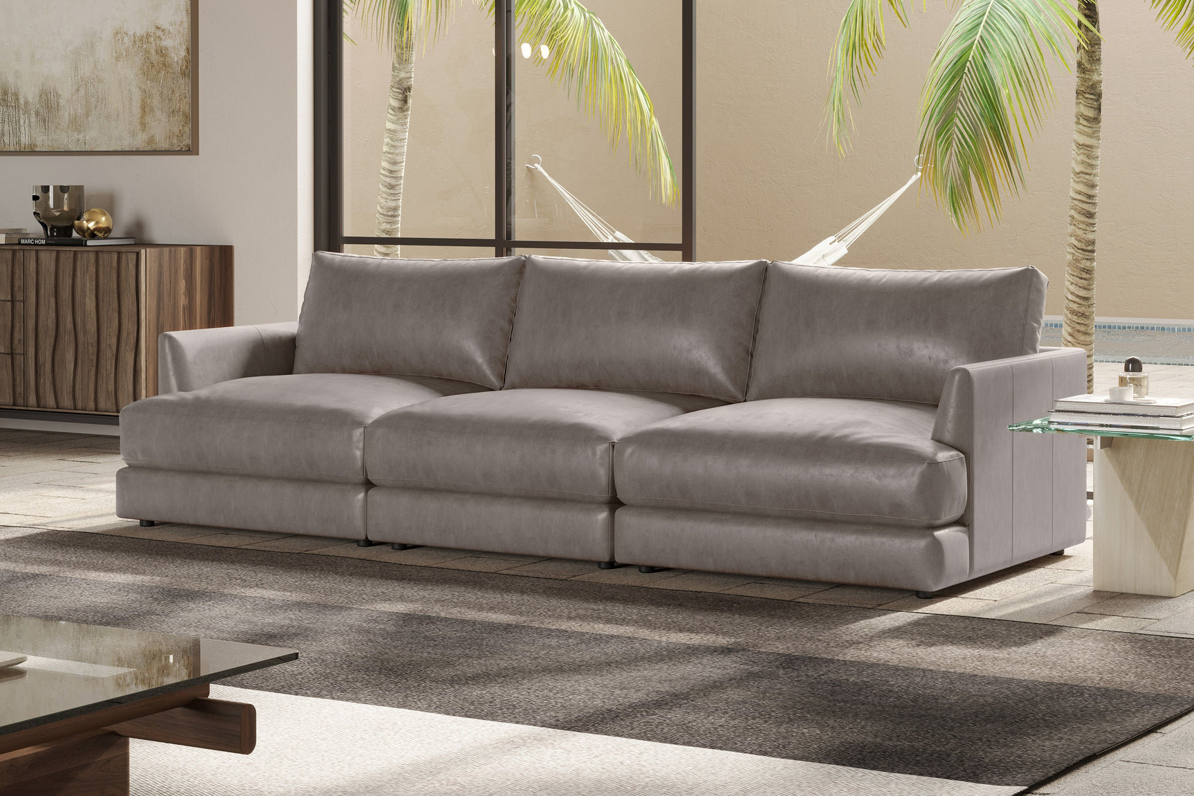 Serena Leather Sofa