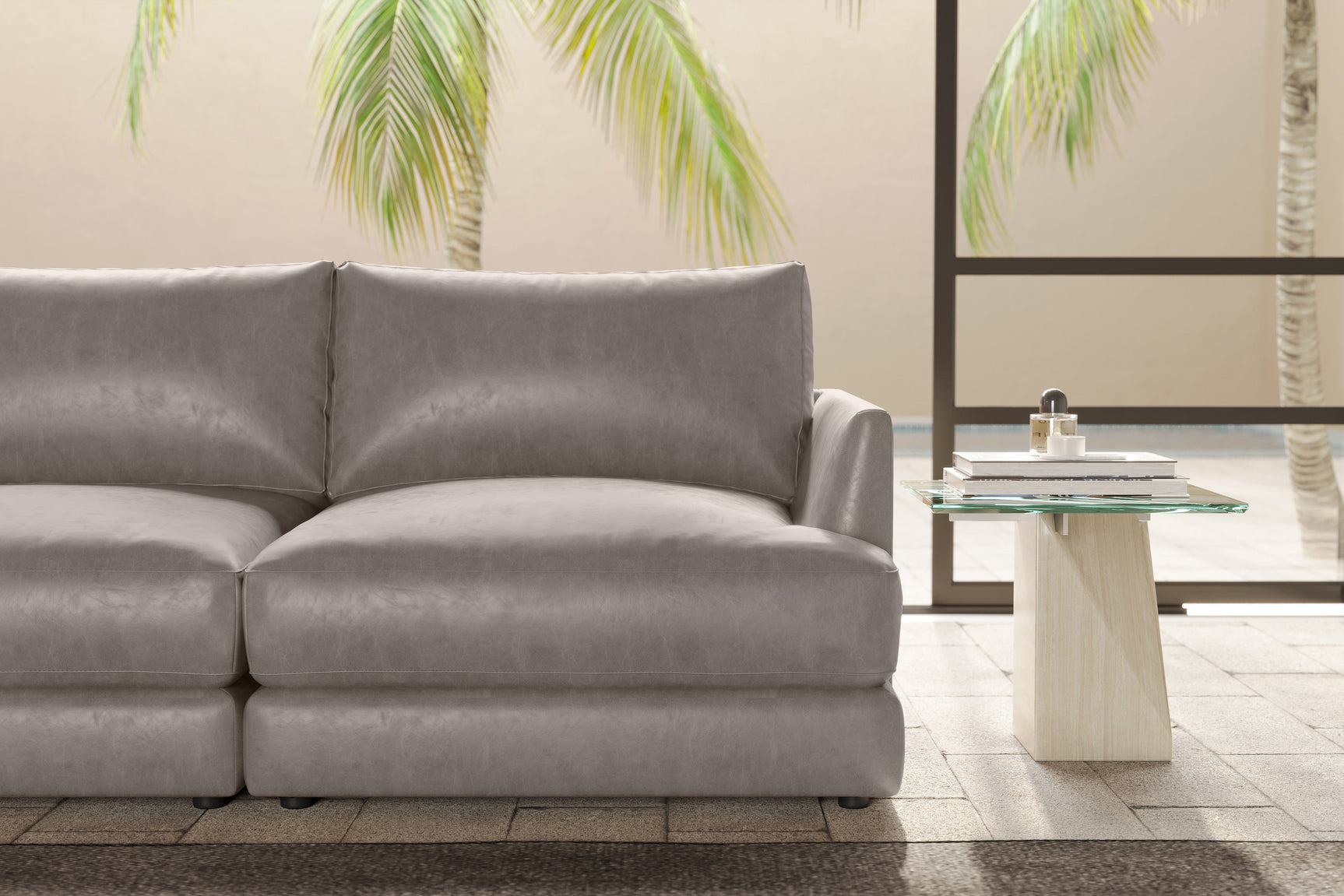 Canapé en cuir Serena