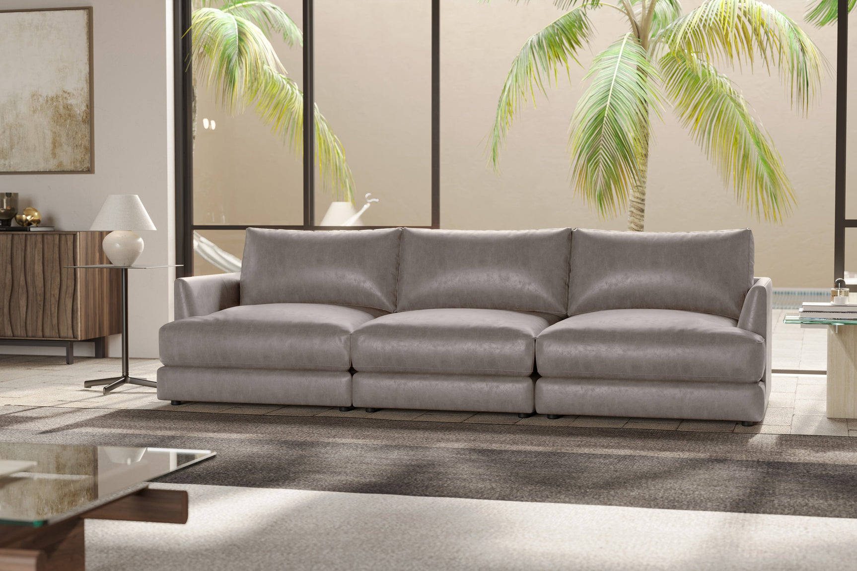 Canapé en cuir Serena