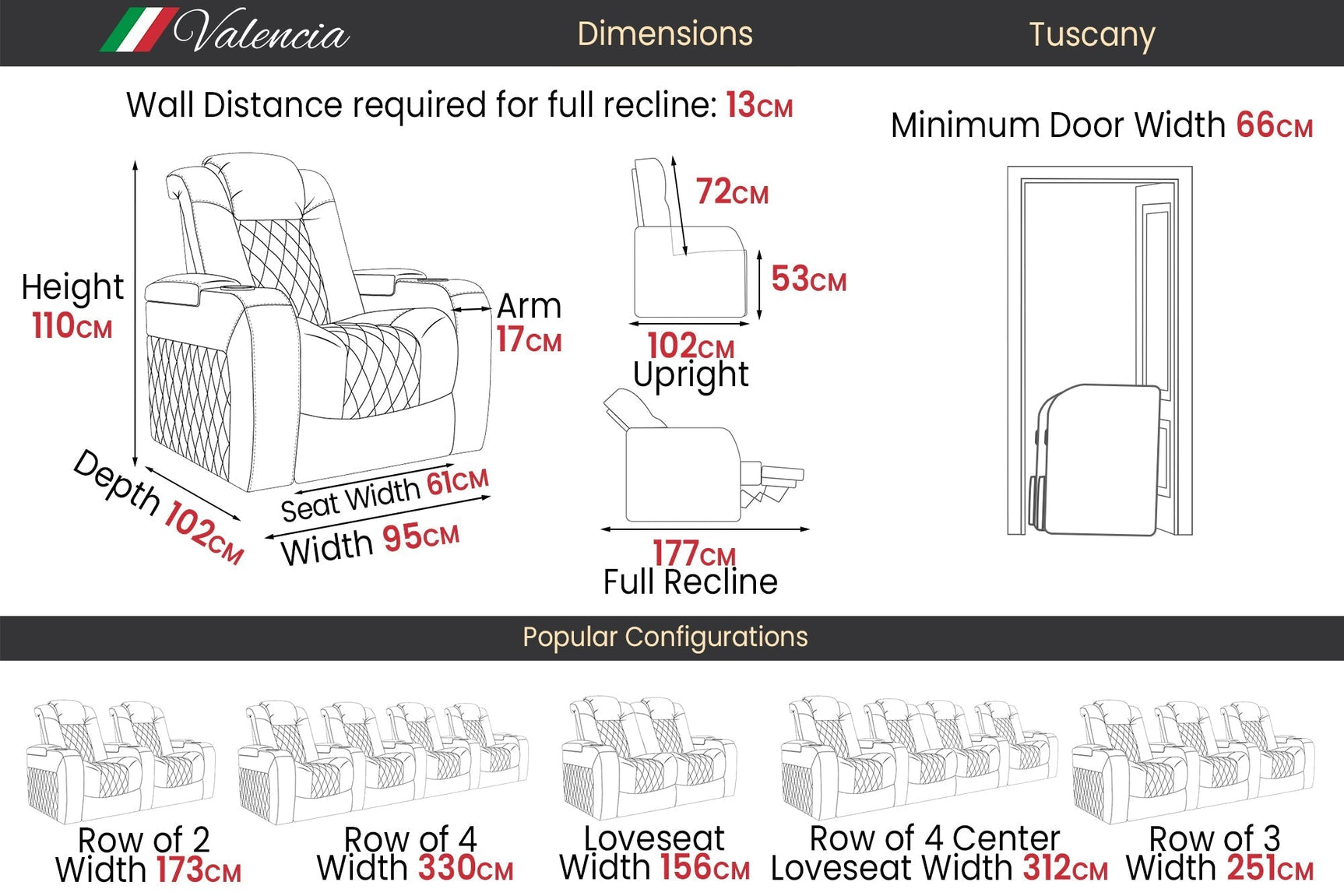 Tuscany Cinema Seating – Premium Recliner Seating & Cinema Sofa