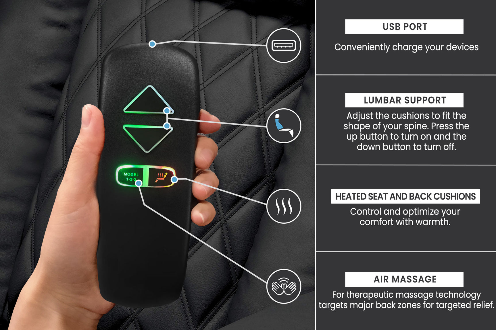 Tuscany Luxury Float Zero Gravity Heat & Massage 2025 Home Theater Seating