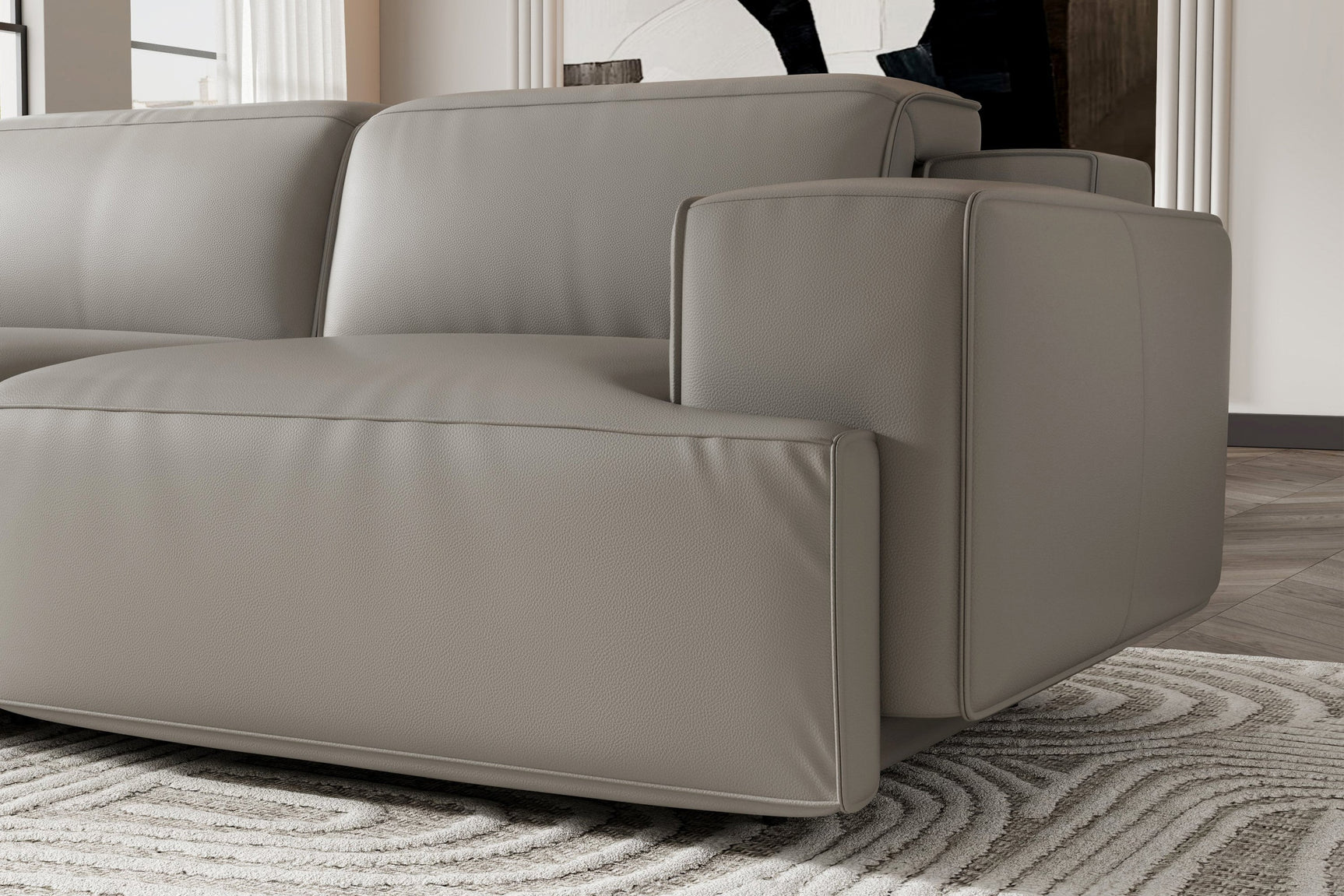 Canapé inclinable en cuir Valentina