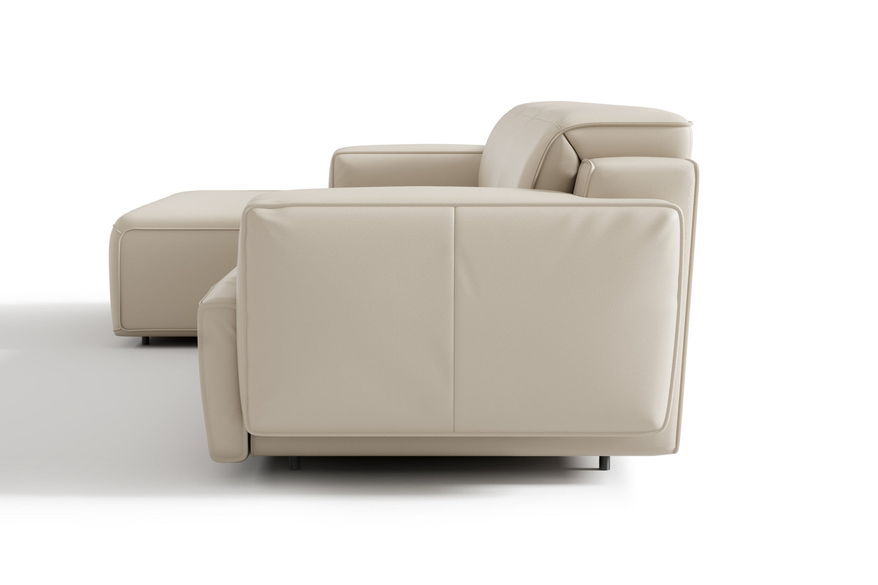 Canapé sectionnel inclinable en cuir Valentina