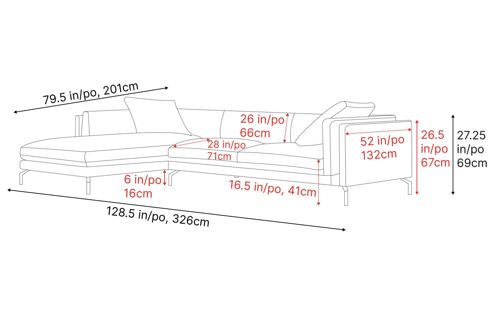Canapé sectionnel en cuir Zadar