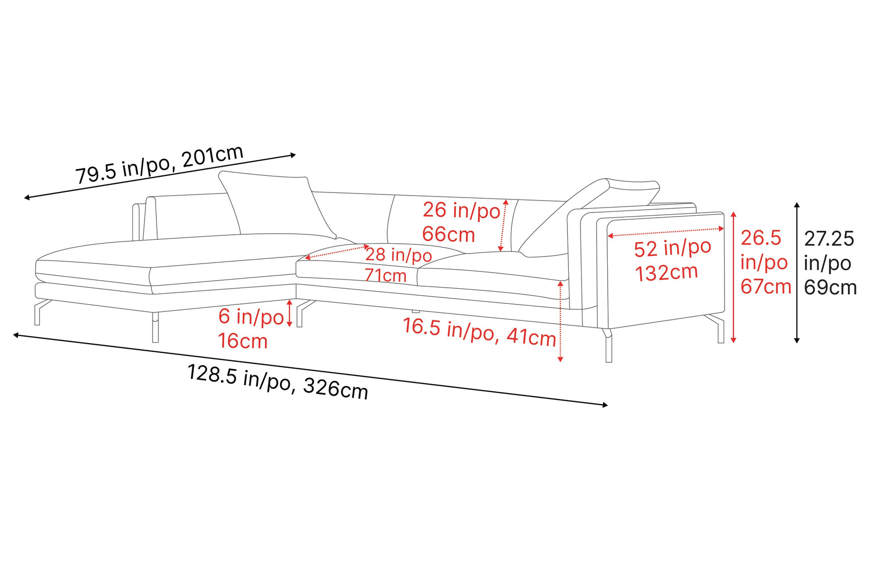 Canapé sectionnel en cuir Zadar