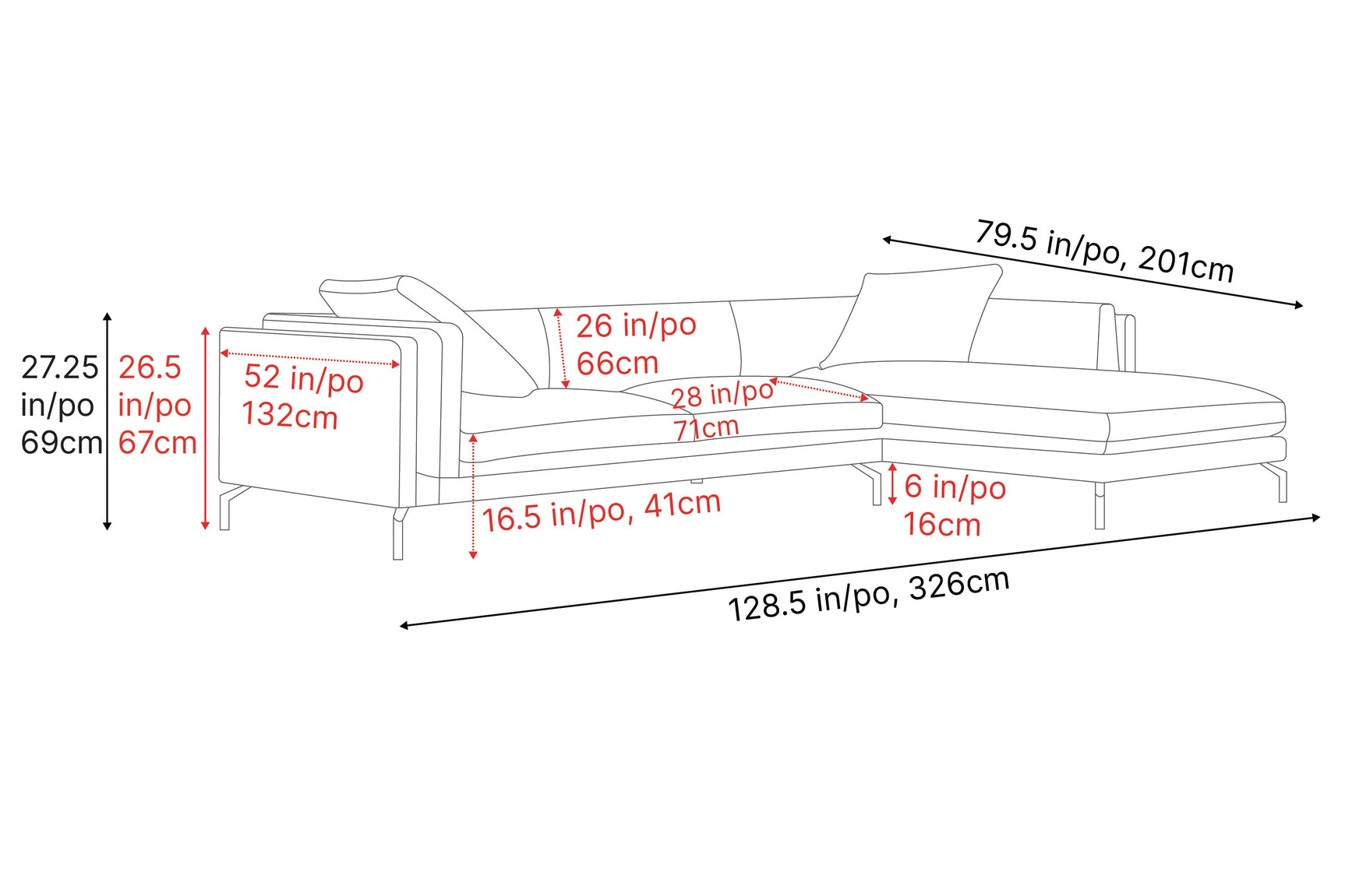 Canapé sectionnel en cuir Zadar