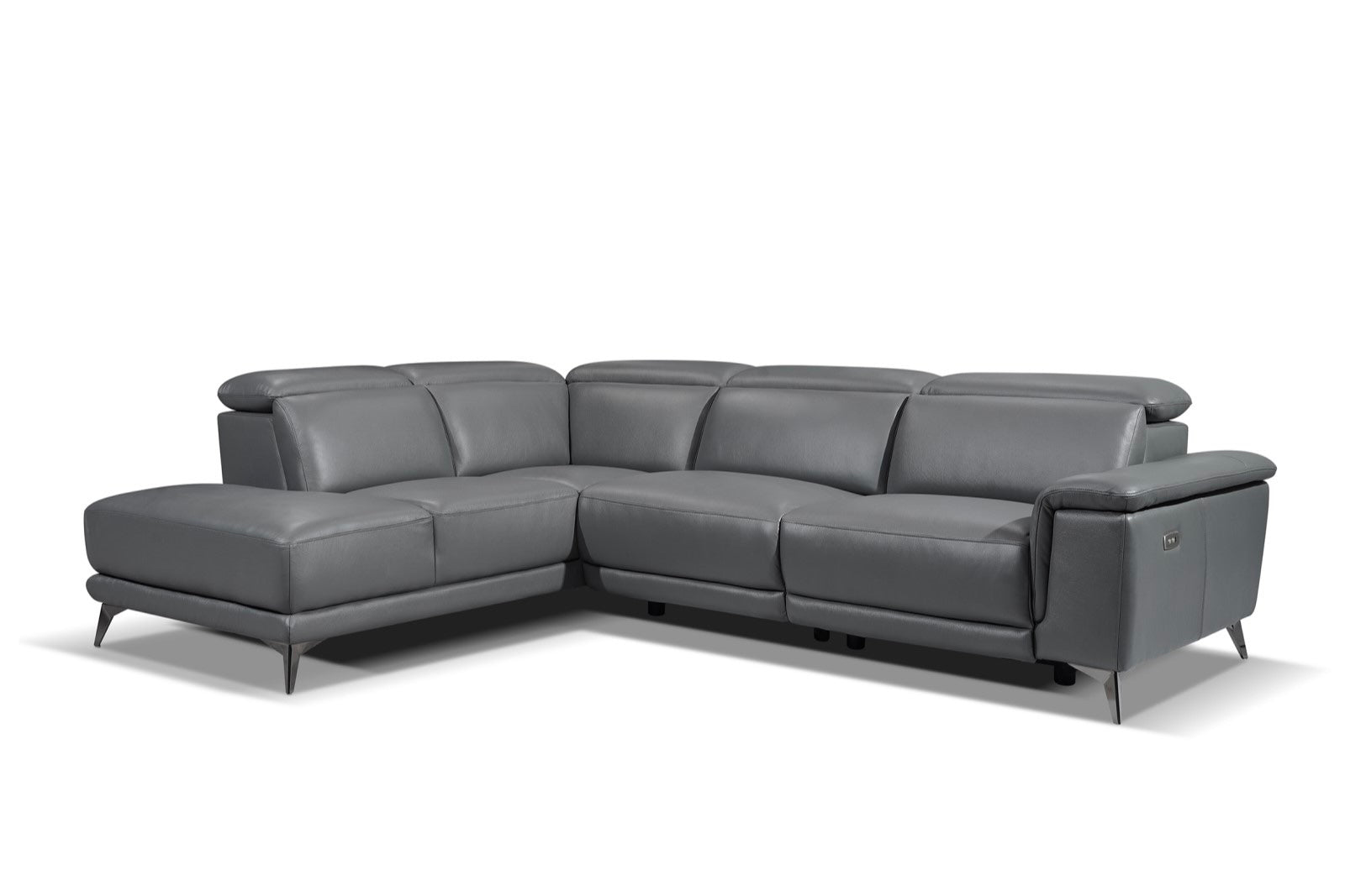 Sofá seccional reclinable de cuero Pista