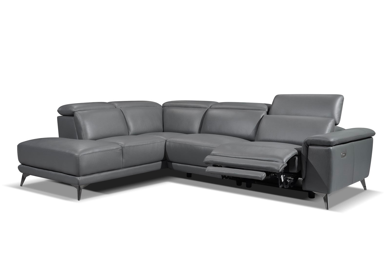 Sofá seccional reclinable de cuero Pista