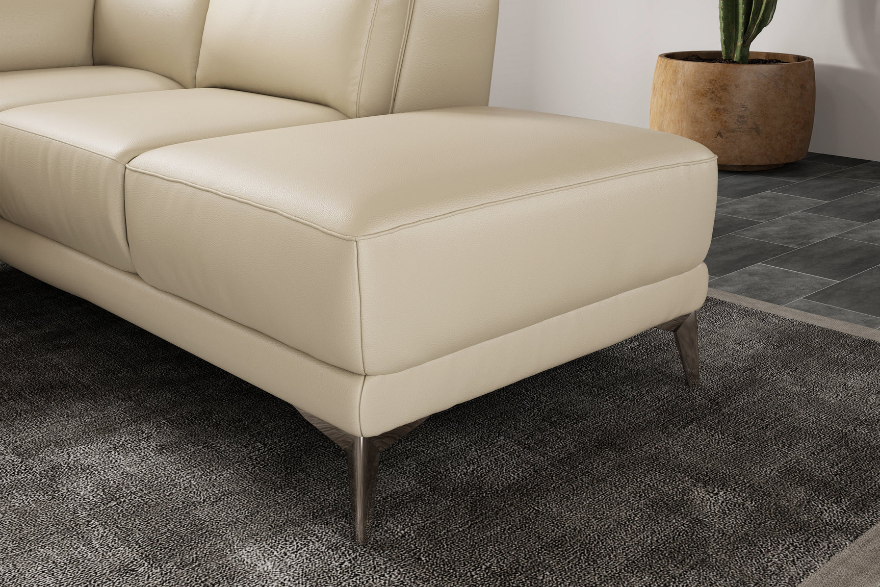 Sofá seccional reclinable de cuero Pista