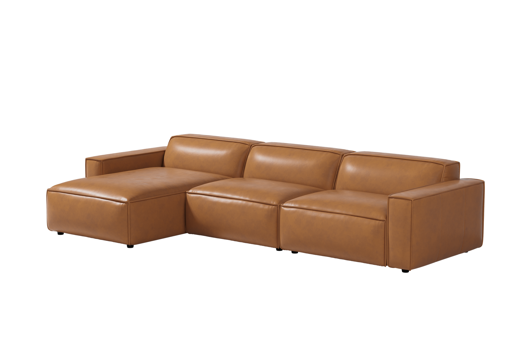 Sofá modular seccional de cuero Nathan