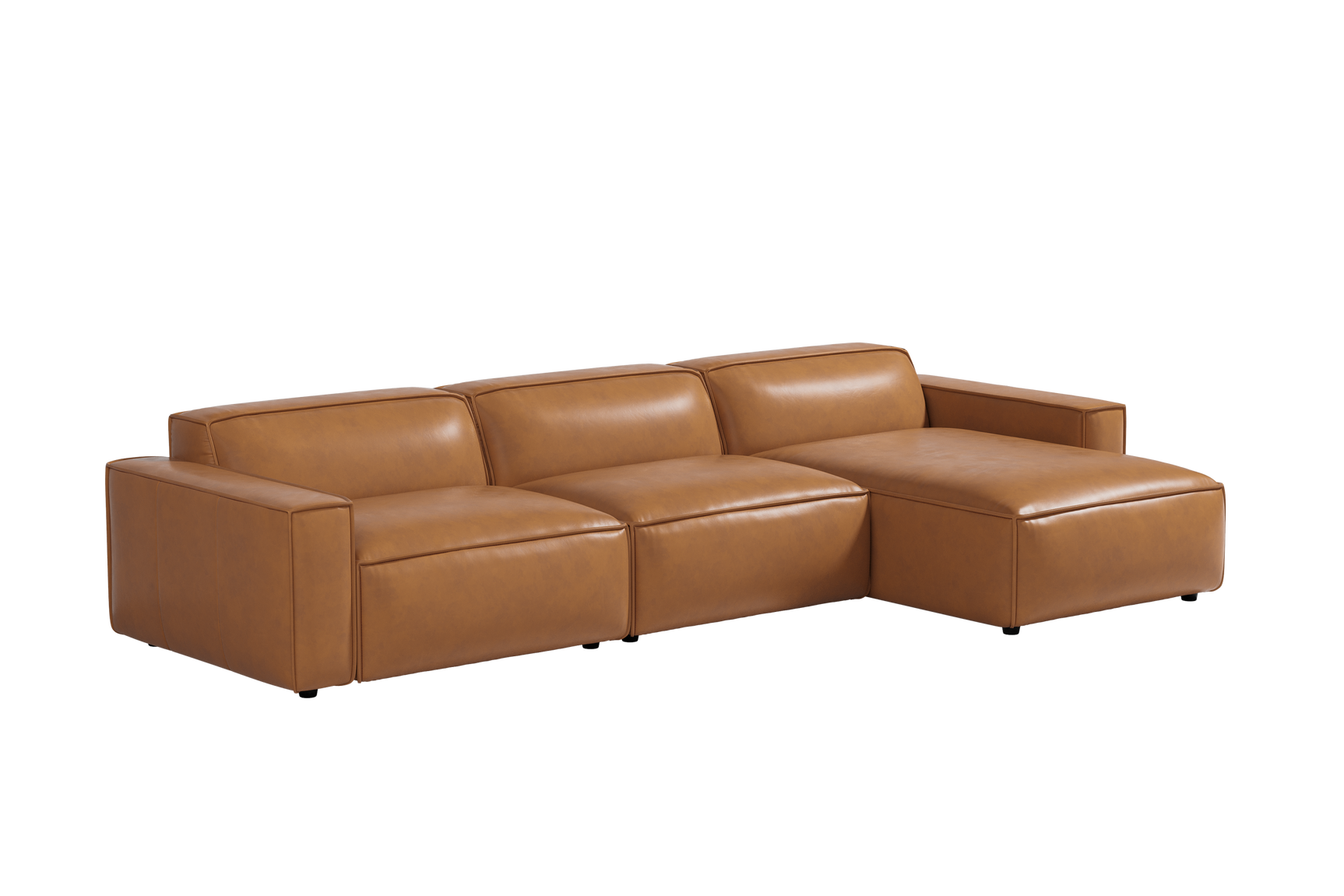 Sofá modular seccional de cuero Nathan