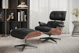 Armoni Eames Replica Leather Lounge Chair & Ottoman