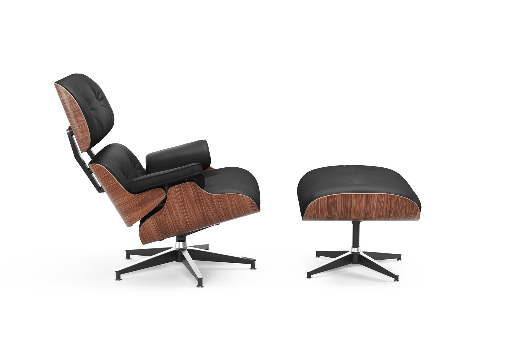 Armoni Eames Replica Leather Lounge Chair & Ottoman