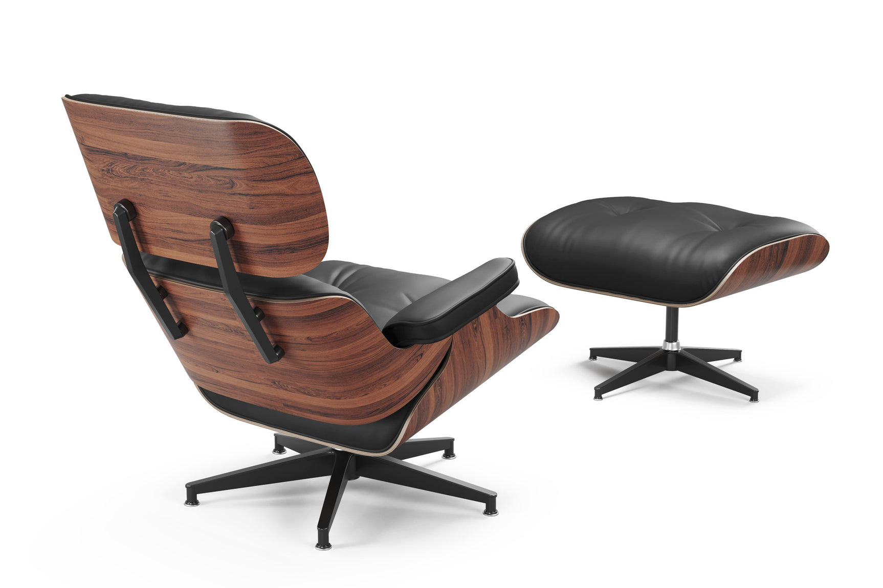 Armoni Eames Replica Leather Lounge Chair & Ottoman