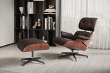 Armoni Eames Replica Leather Lounge Chair & Ottoman