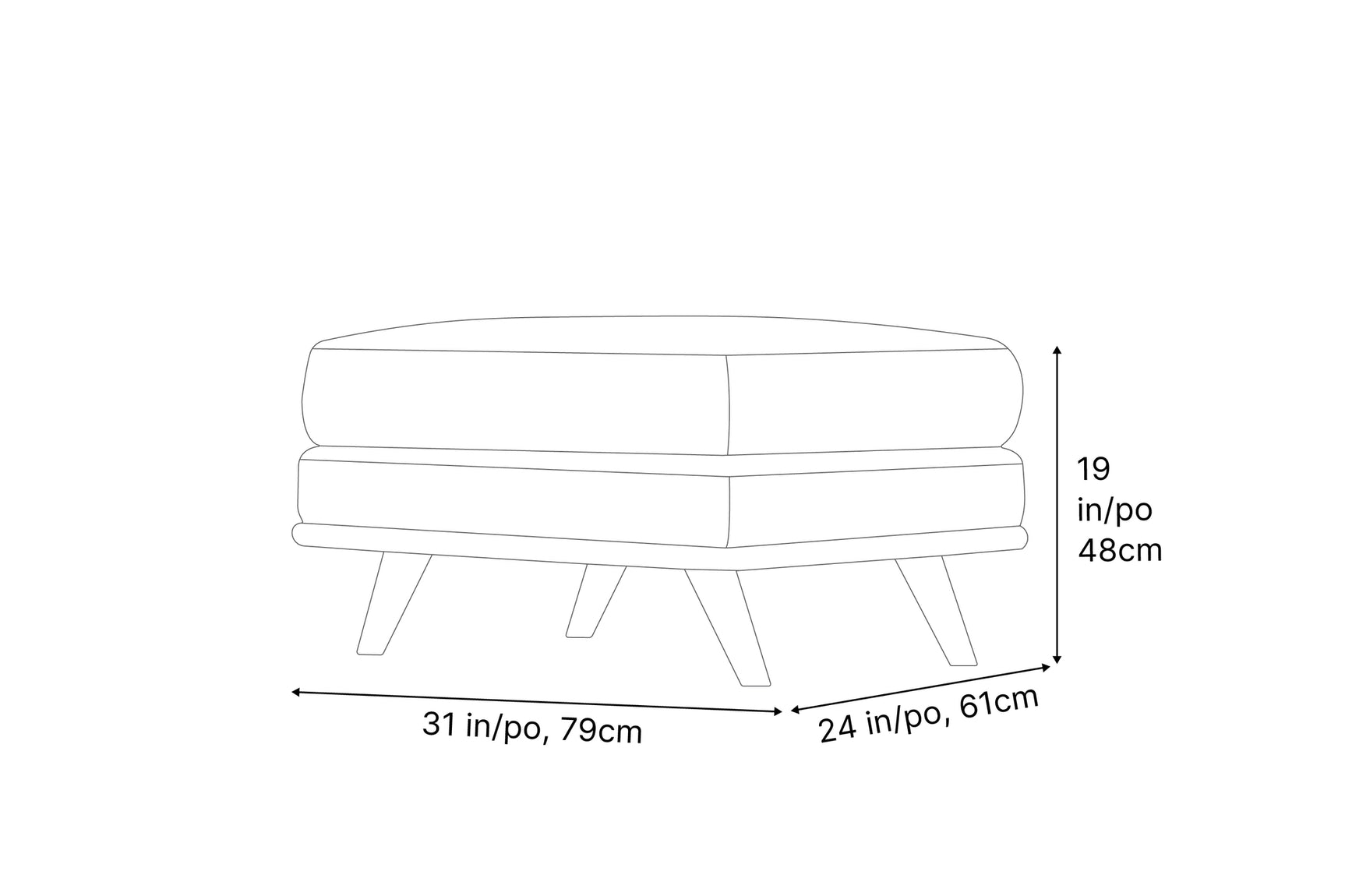 Pouf en cuir artisanal