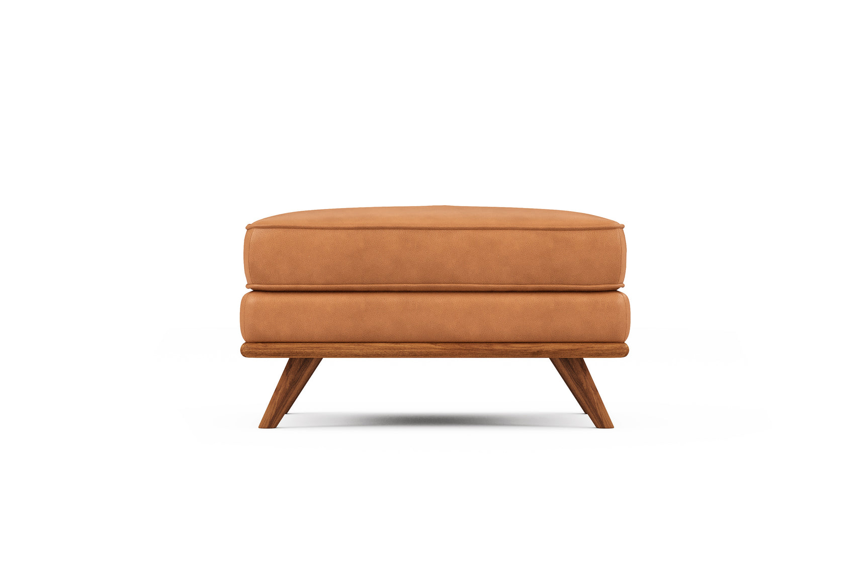 Pouf en cuir artisanal