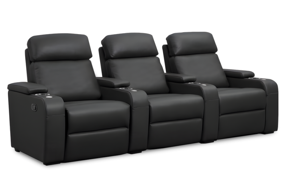 Bellagio Home Cinema Seating Manual Recliner, Black