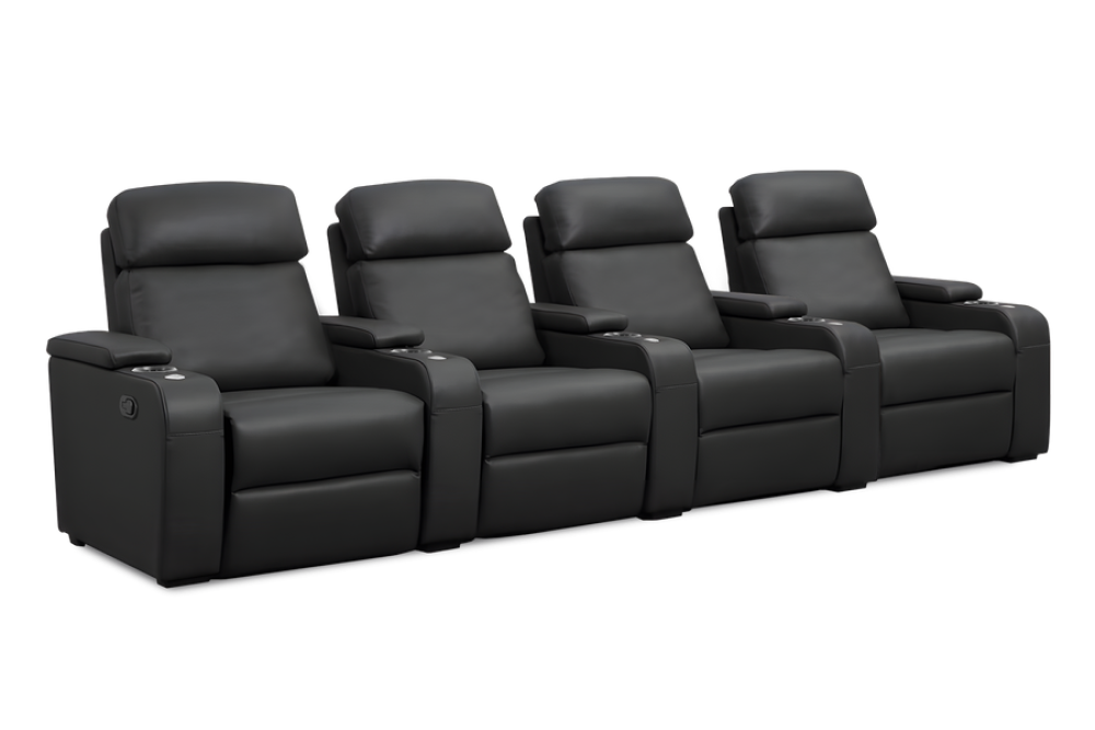 Bellagio Home Cinema Seating Manual Recliner, Black