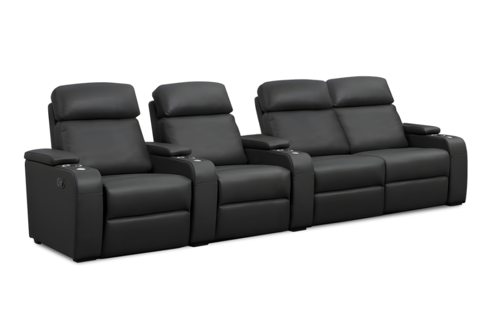 Bellagio Home Cinema Seating Manual Recliner, Black