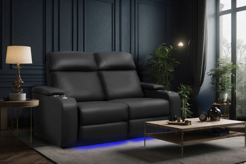 Bellagio Home Cinema Seating Power Recliner, Black