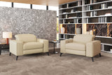 Sillón reclinable de cuero Esther