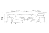Esther Leather Corner Recliner Sectional Sofa