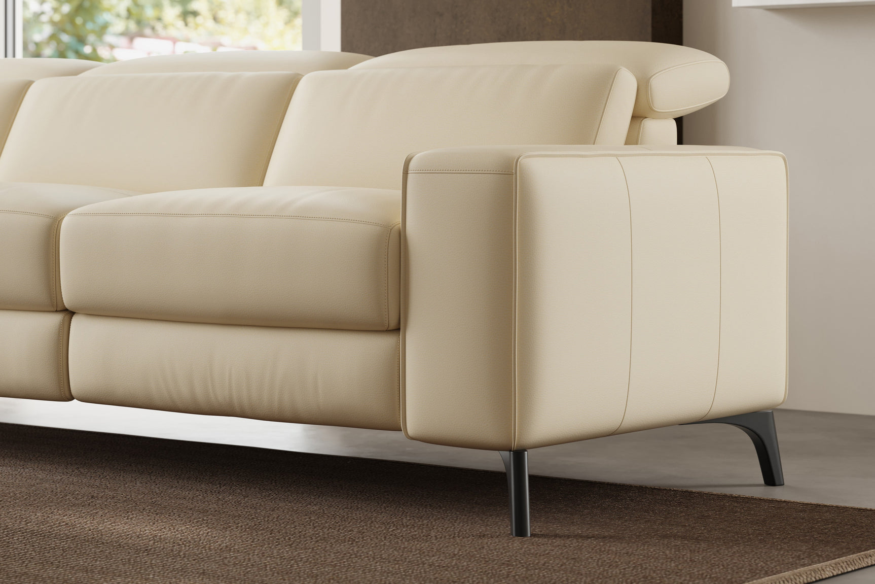 Esther Leather Corner Recliner Sectional Sofa