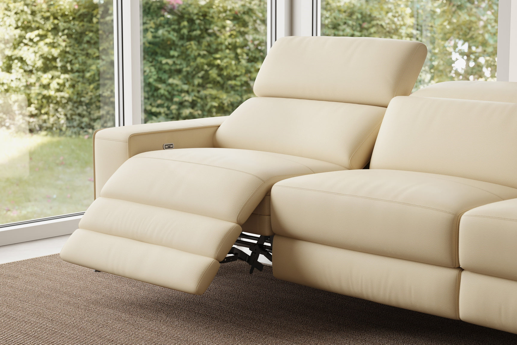 Esther Leather Corner Recliner Sectional Sofa