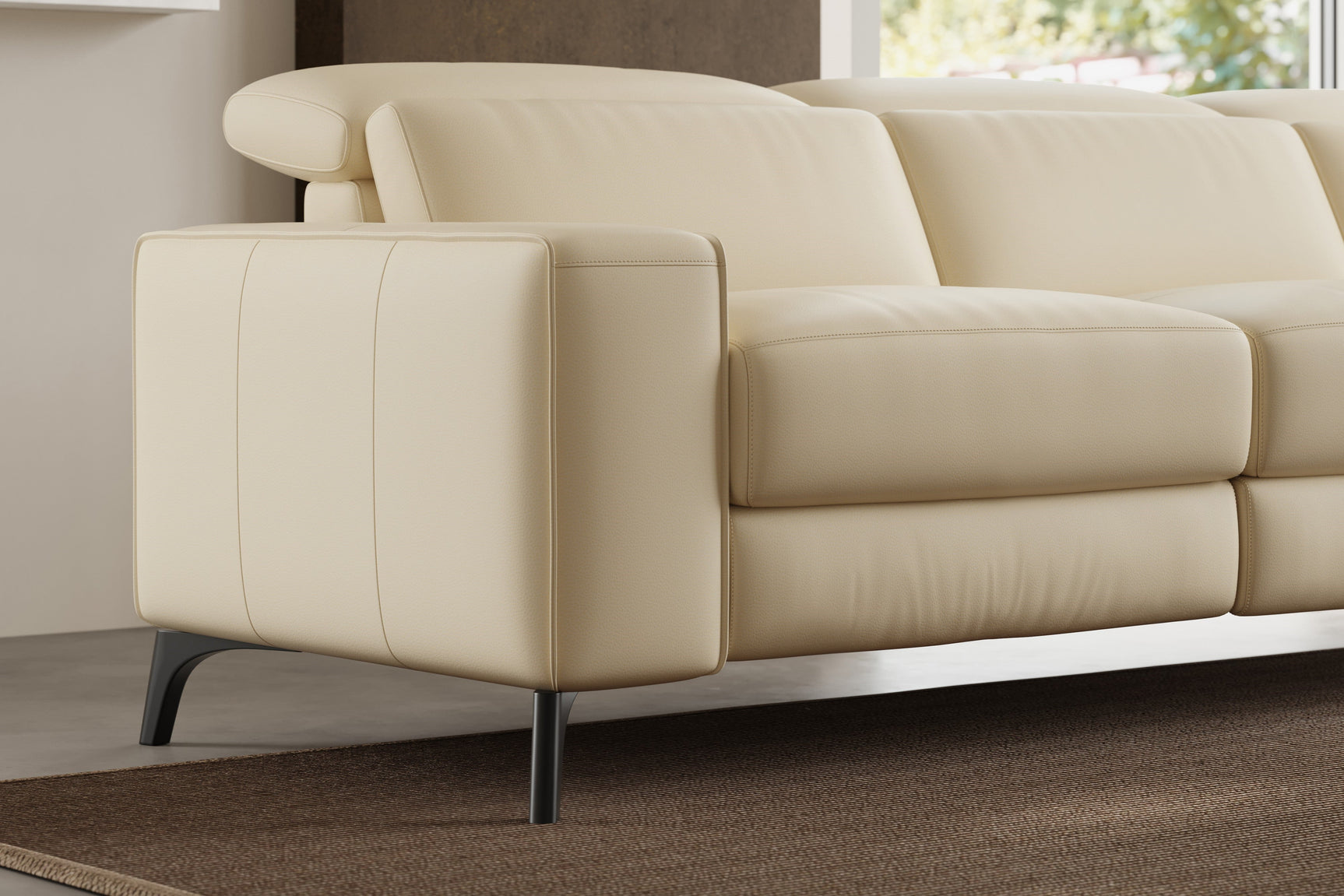 Esther Leather Corner Recliner Sectional Sofa