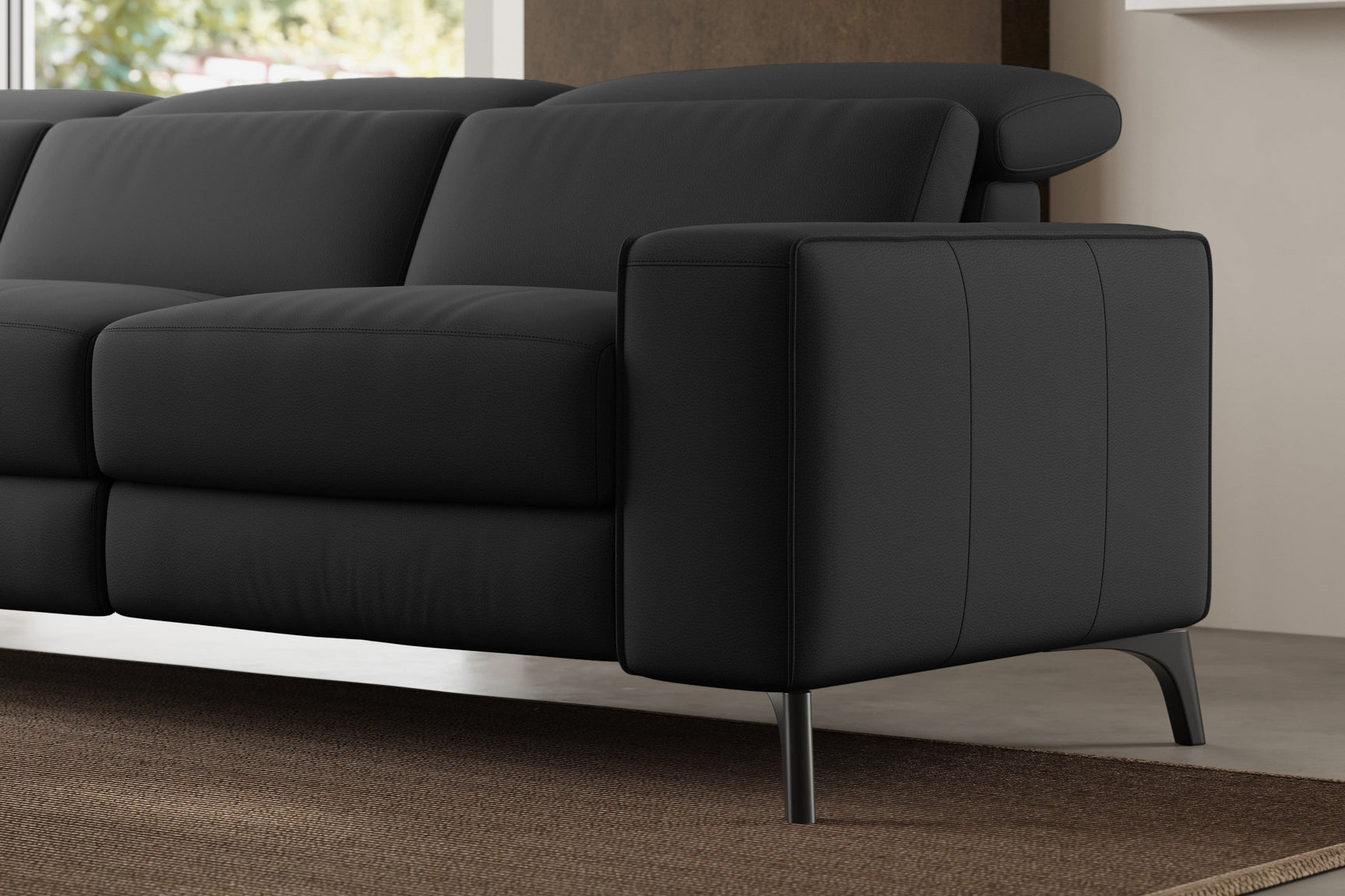 Esther Leather Corner Recliner Sectional Sofa