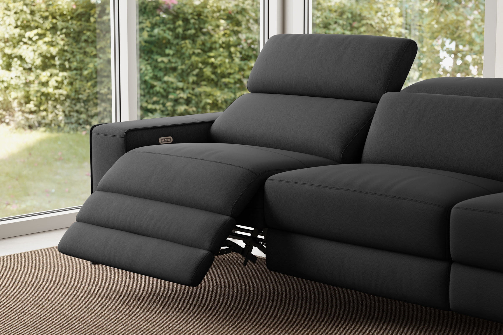 Esther Leather Corner Recliner Sectional Sofa