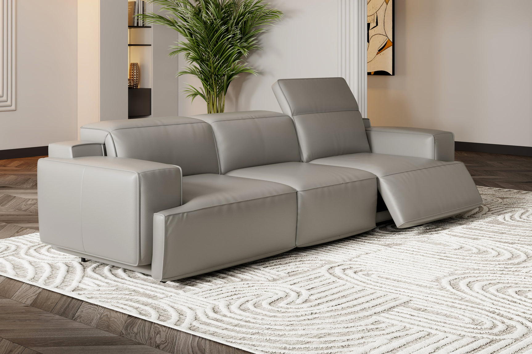 Canapé inclinable en cuir Valentina