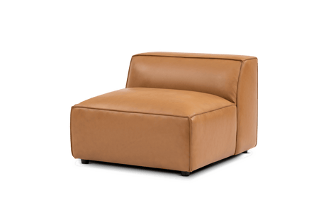 Module de canapé sans accoudoirs en cuir Nathan