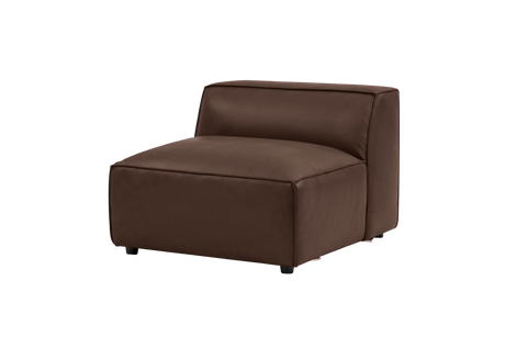 Module de canapé sans accoudoirs en cuir Nathan