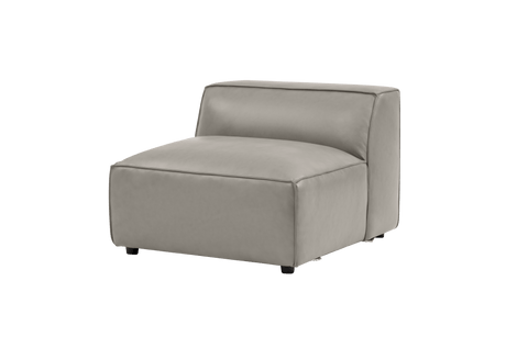 Module de canapé sans accoudoirs en cuir Nathan